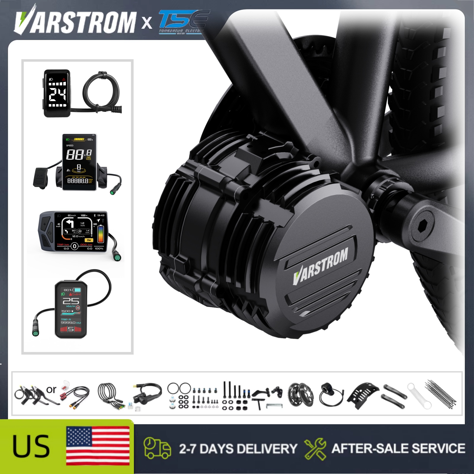 Mid Drive Conversion Kit 1000W - [Stok di AS] Kit Motor Penggerak