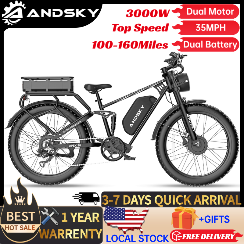 ANDSKY Apex50 AWD Sepeda Listr - 48V 1500W Rear Hub Motor With Battery ulasan dan harga